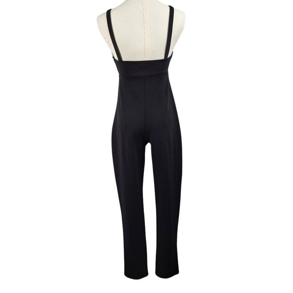 Zara X-Small Black Bustier Jumpsuit Pull-on Slim Straps Soft Stretch Bodycon - Picture 9 of 16